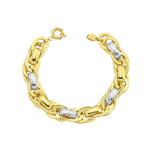 14K Gold Hollow Chain Bracelet MGSB 70
